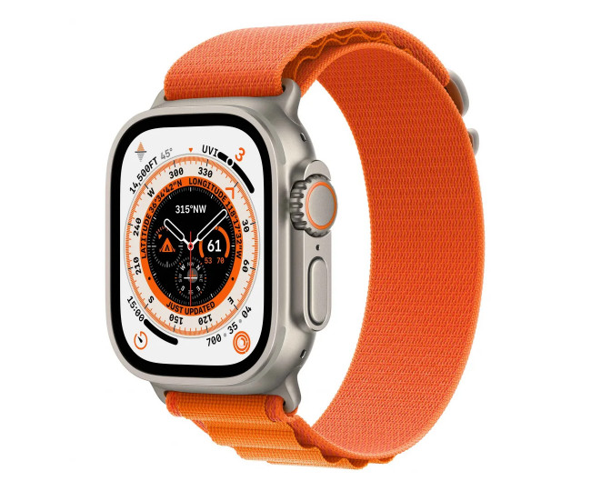 Apple Watch Ultra GPS + Cellular 49mm Titanium Case Orange Alpine Loop - Medium (MQEU3/MQFL3) б/у